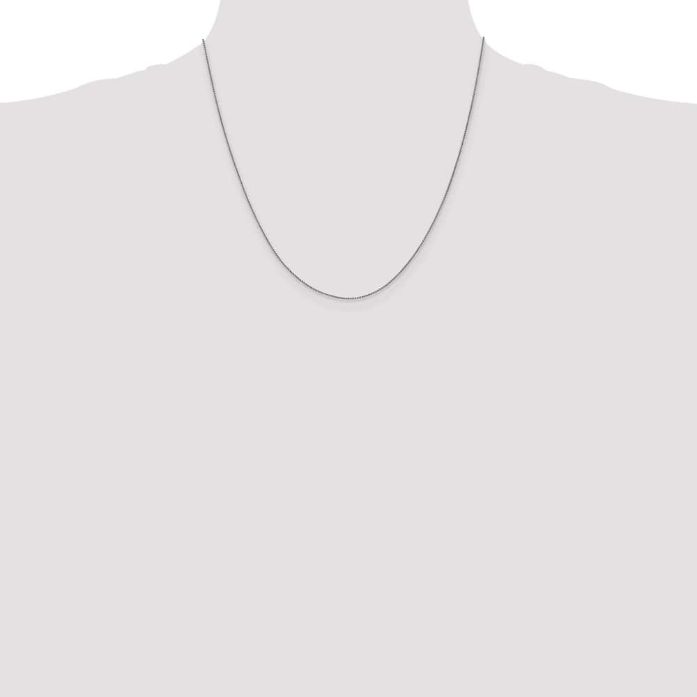 10K White Gold .85mm Spiga Chain Size 20