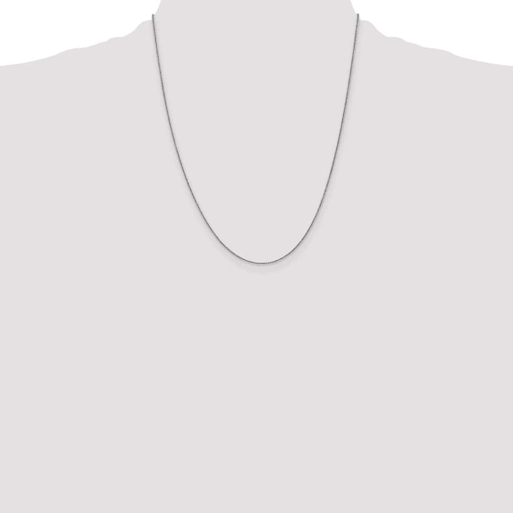 10K White Gold .85mm Spiga Chain Size 22
