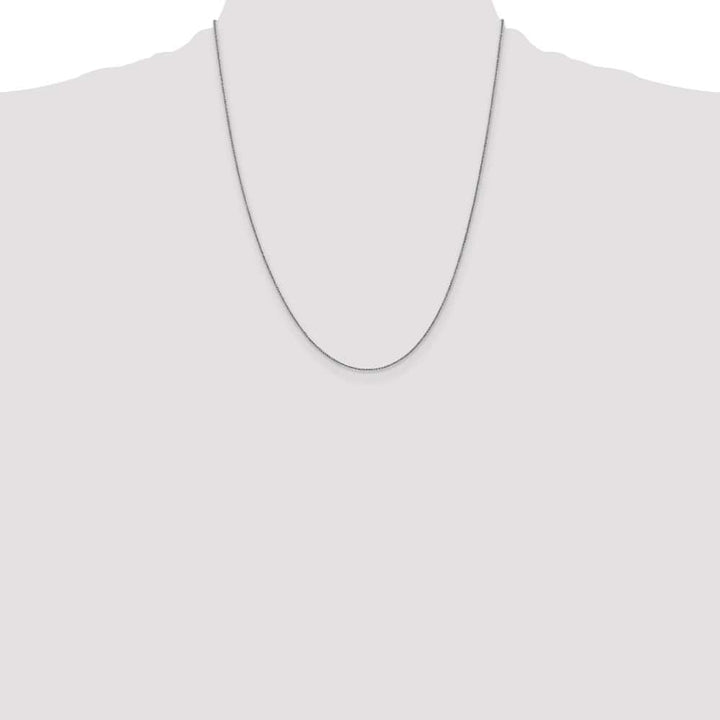 10K White Gold .85mm Spiga Chain Size 22