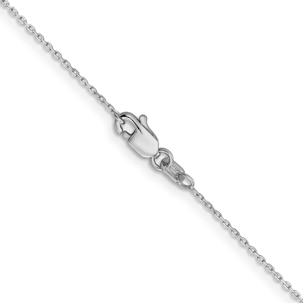 10K White Gold .8mm D.C. Cable with Lobster Clasp Chain