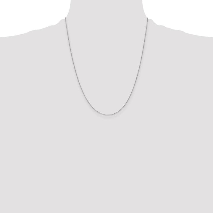 10K White Gold .8mm D.C. Cable with Lobster Clasp Chain Size 22