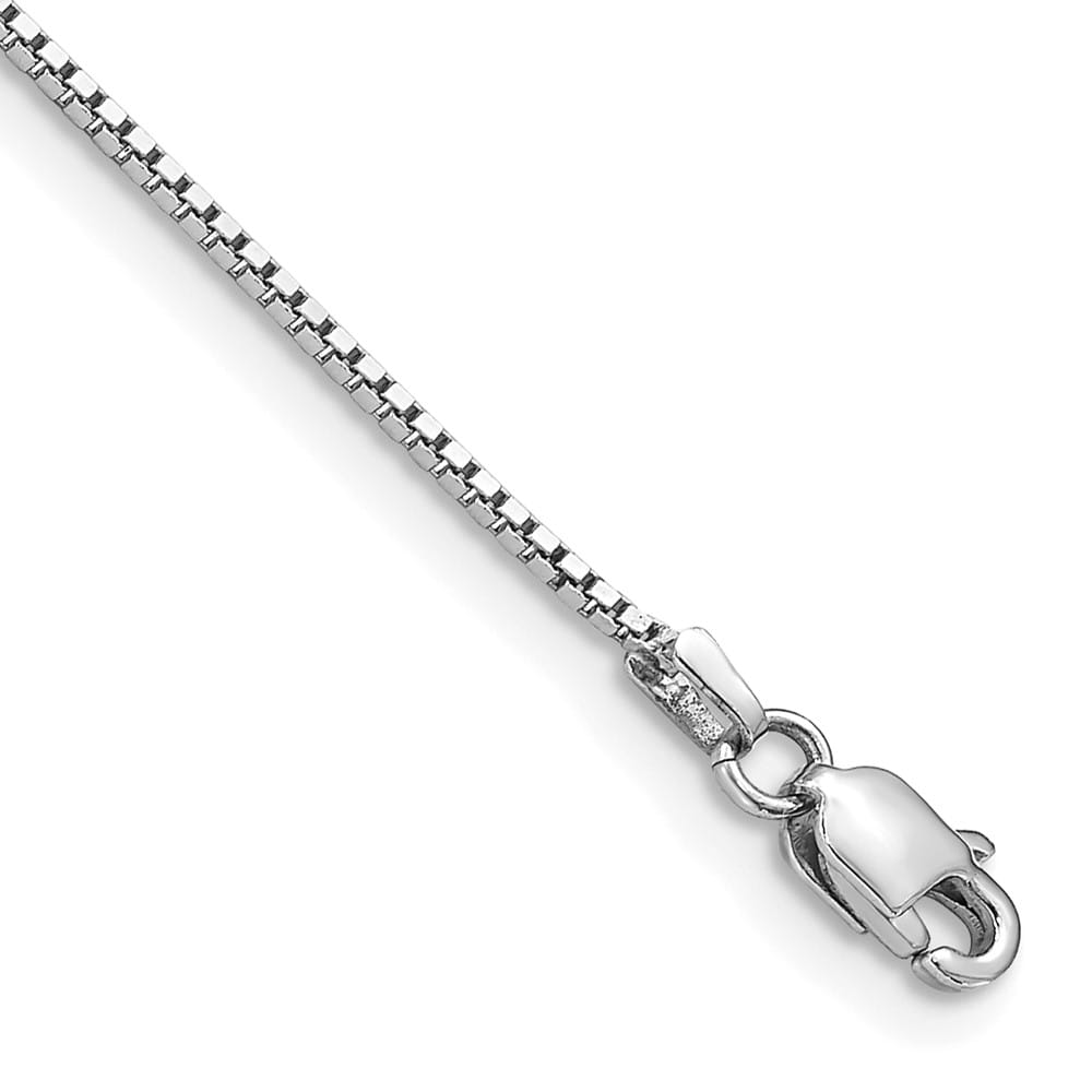 10K White Gold .95mm Box Chain