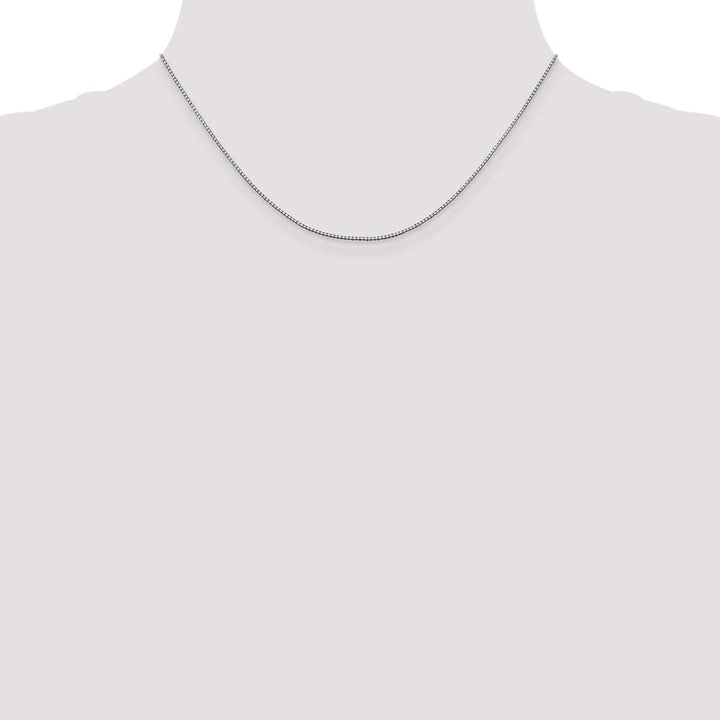 10K White Gold .95mm Box Chain Size 16