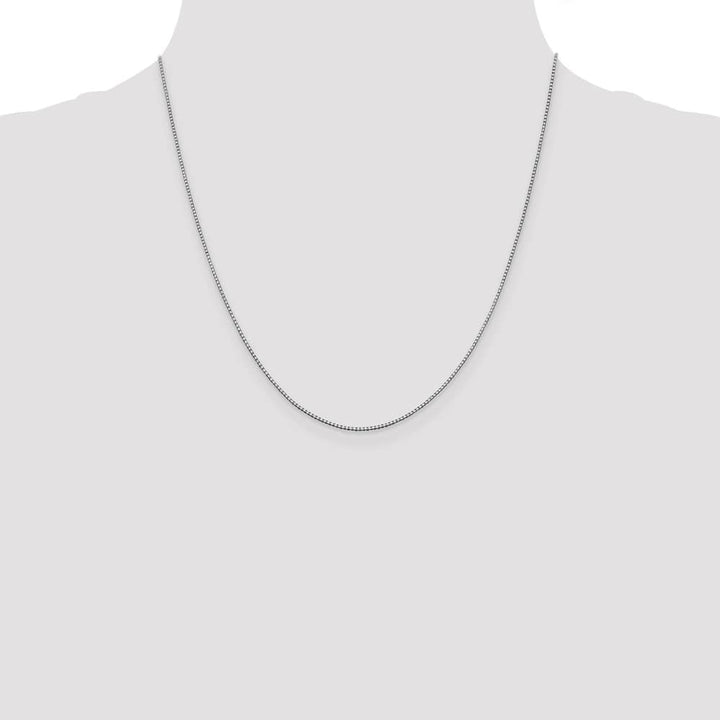10K White Gold .95mm Box Chain Size 20