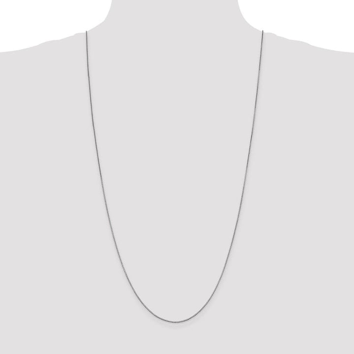 10K White Gold .95mm Box Chain Size 30