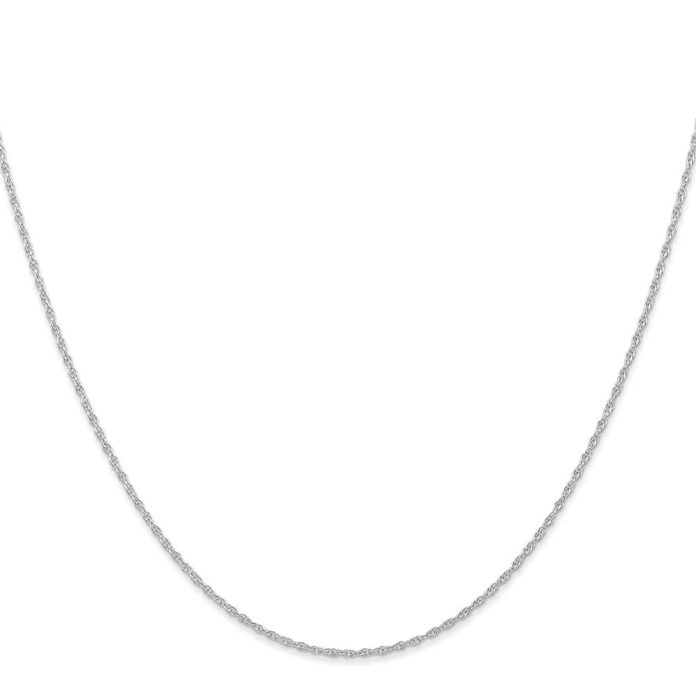 10K White Gold .95mm Carded Cable Rope Chain