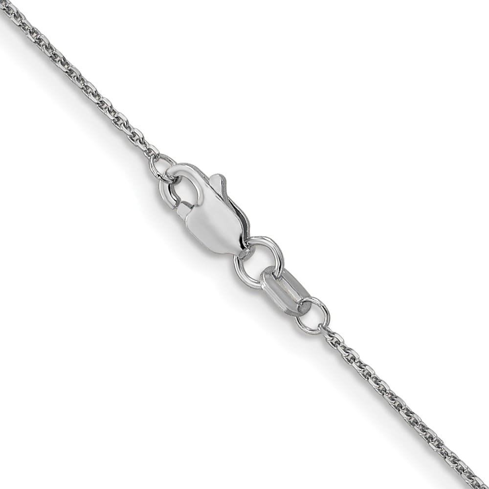 10K White Gold .95mm D.C. Cable Chain