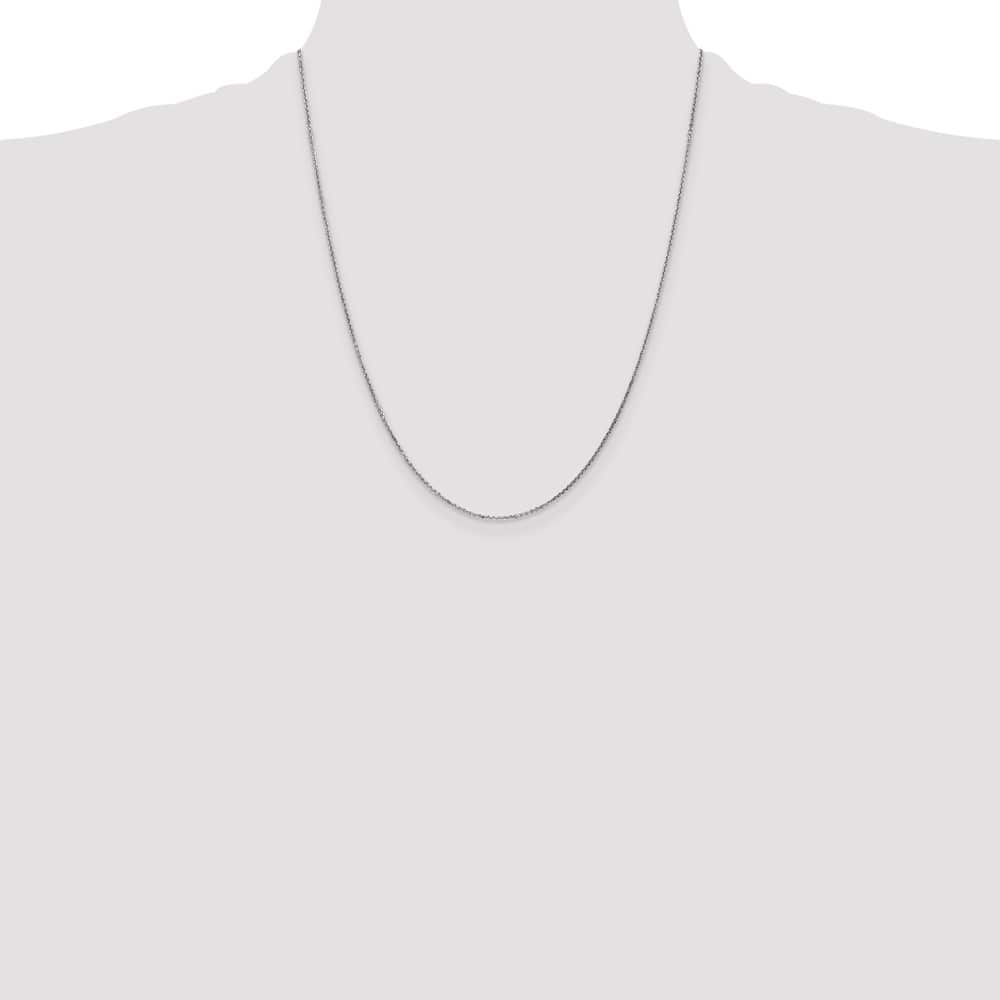 10K White Gold .95mm D.C. Cable Chain Size 22