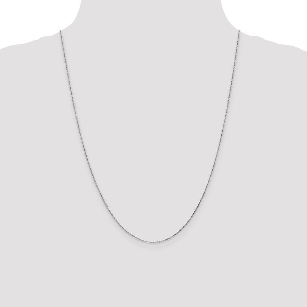 10K White Gold .95mm D.C. Cable Chain Size 24