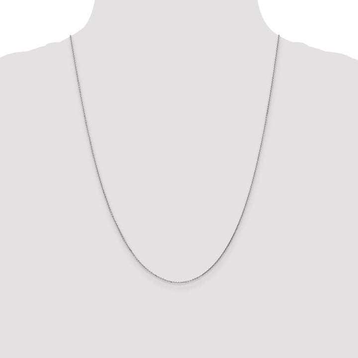 10K White Gold .95mm D.C. Cable Chain Size 24