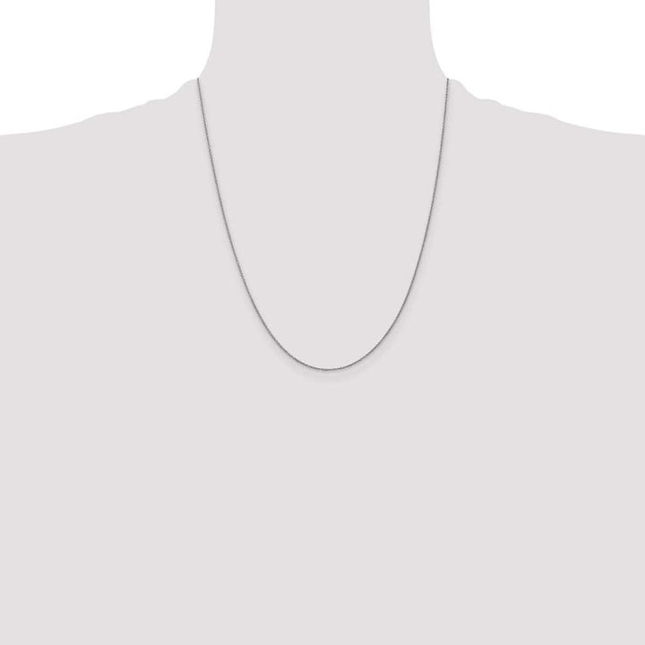 10K White Gold .9mm Cable Chain Size 22
