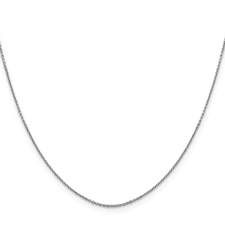 10K White Gold .9mm D.C. Round Open Link Cable Chain