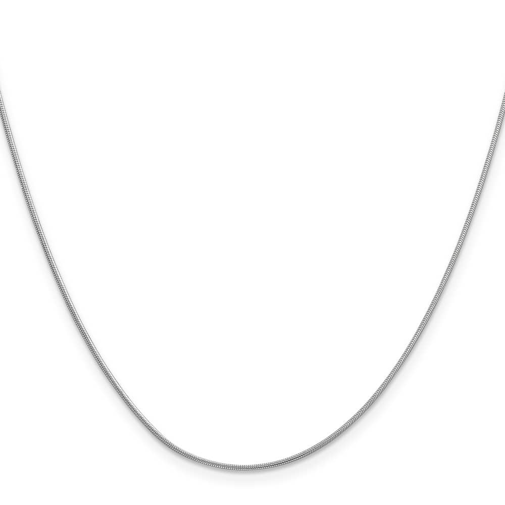 10K White Gold .9mm Round Snake Chain