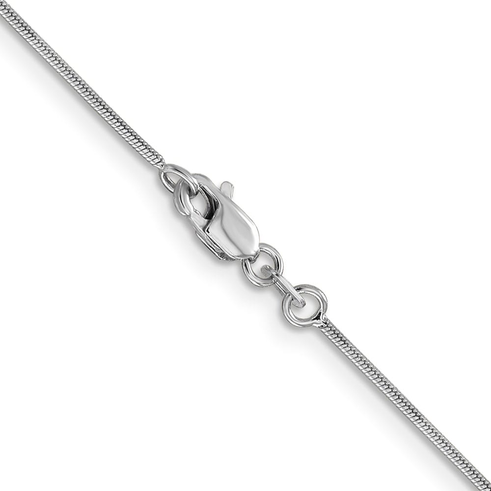 10K White Gold .9mm Round Snake Chain