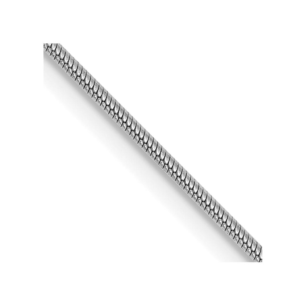 10K White Gold .9mm Round Snake Chain