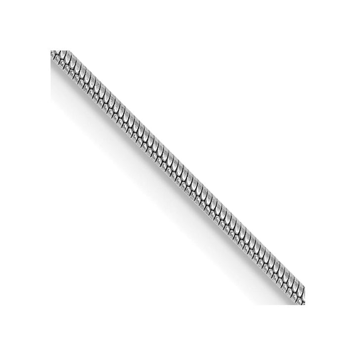 10K White Gold .9mm Round Snake Chain
