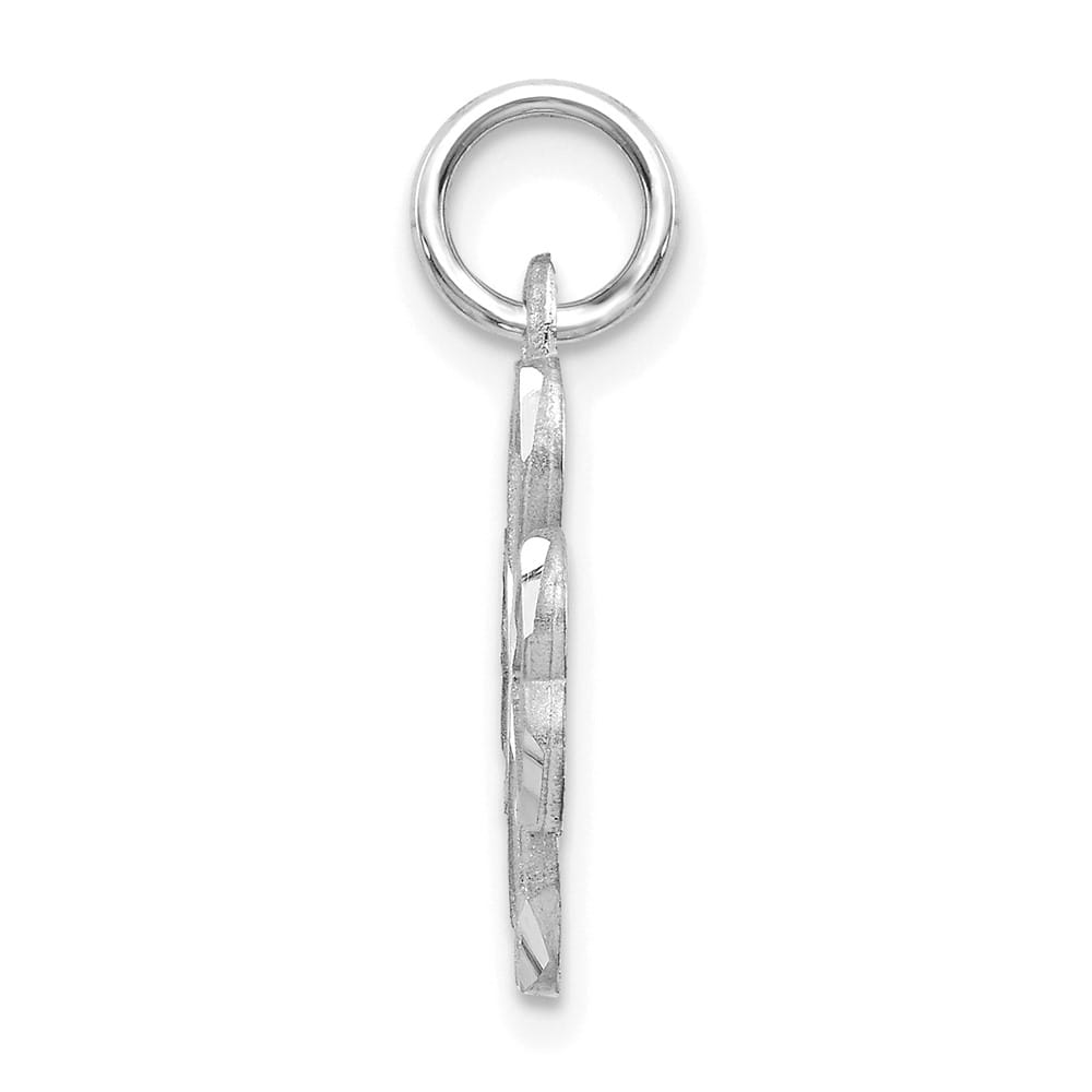 10K White Gold Extra Large 4-Leaf Clover Pendant