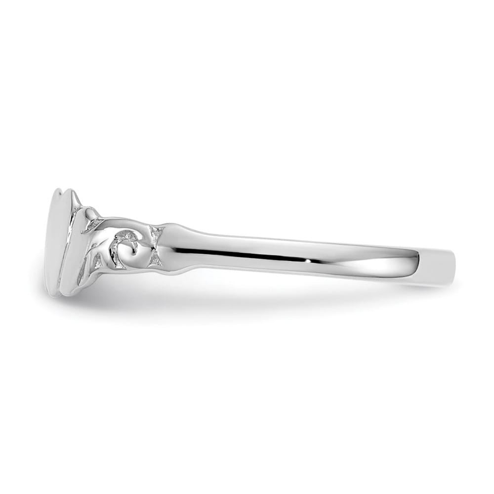 10k White Gold Heart Baby & Children's Ring