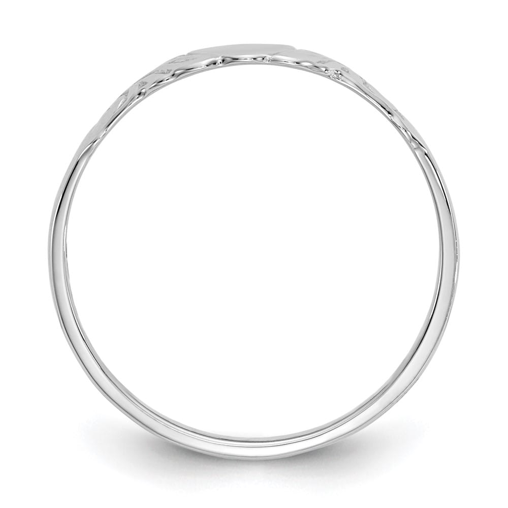 10k White Gold Heart Baby & Children's Ring