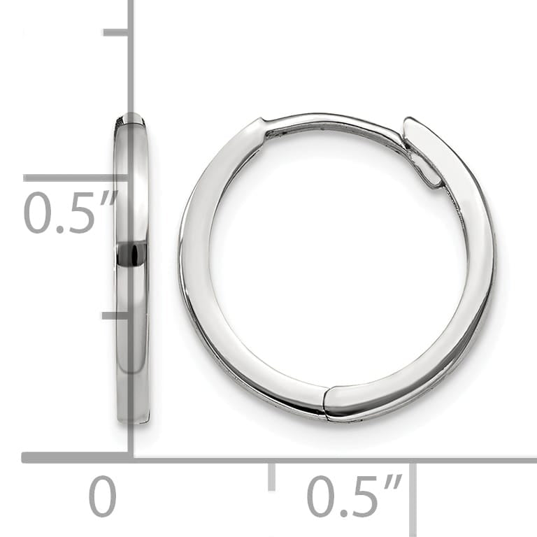 10k White Gold Hinged Earrings