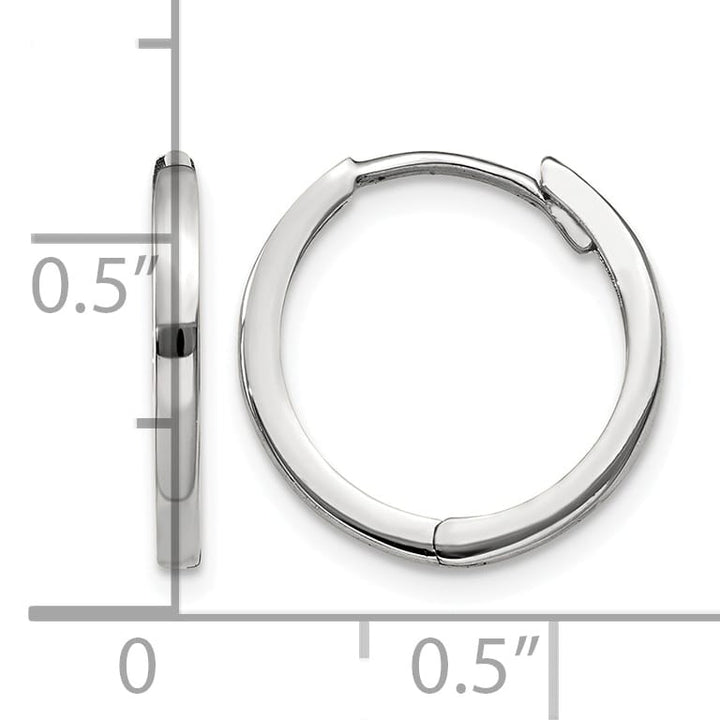 10k White Gold Hinged Earrings