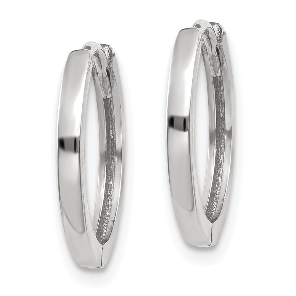 10k White Gold Hinged Earrings
