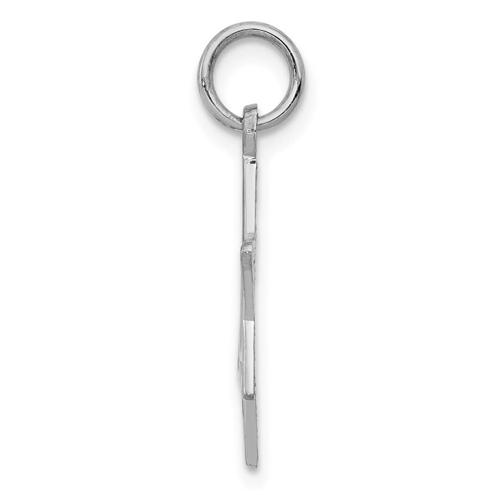 10K White Gold Jewish Star of David Charm