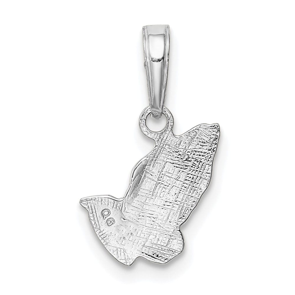 10K White Gold Polished Praying Hands Pendant