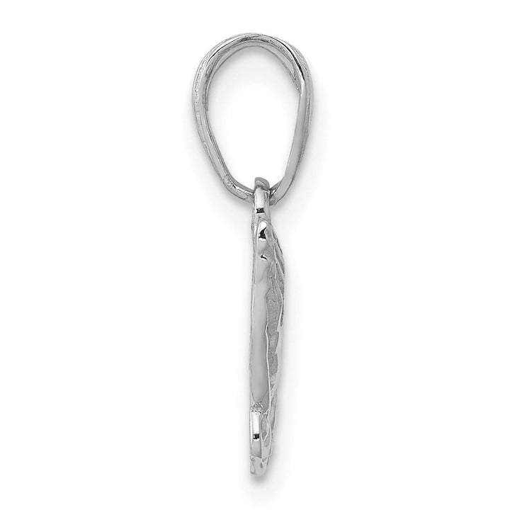 10K White Gold Polished Praying Hands Pendant