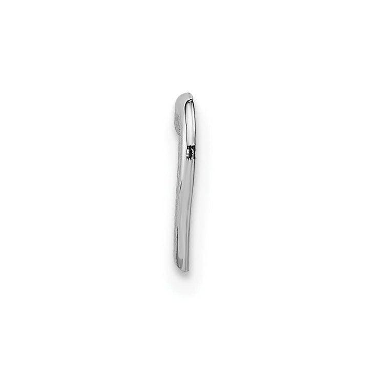 10K White Gold Solid Polished Petite Floating Heart Chain Slide