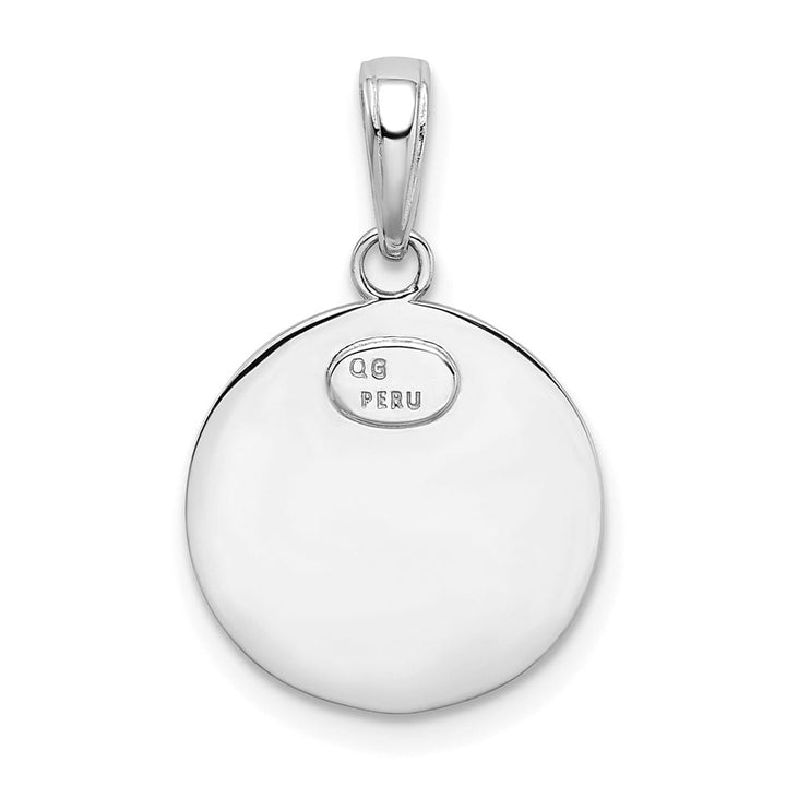 10K White Gold St. Christopher Round Medal