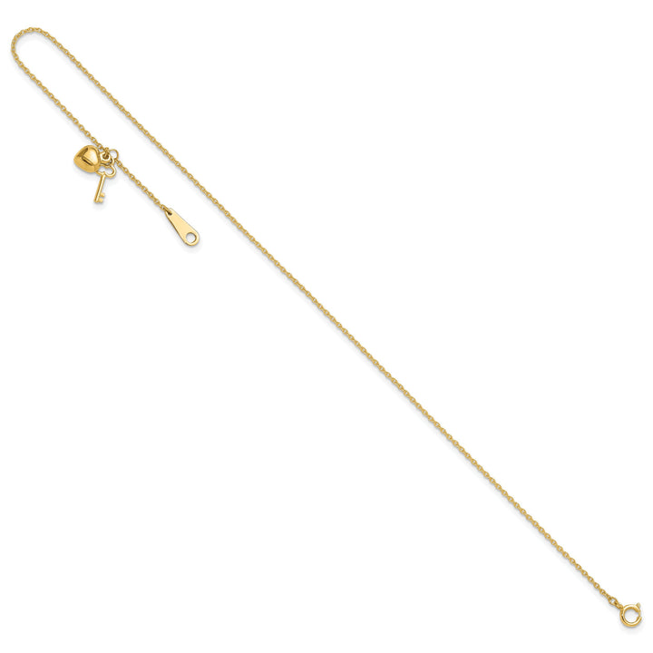 10K Yellow Gold 0.8 mm Cable Anklet