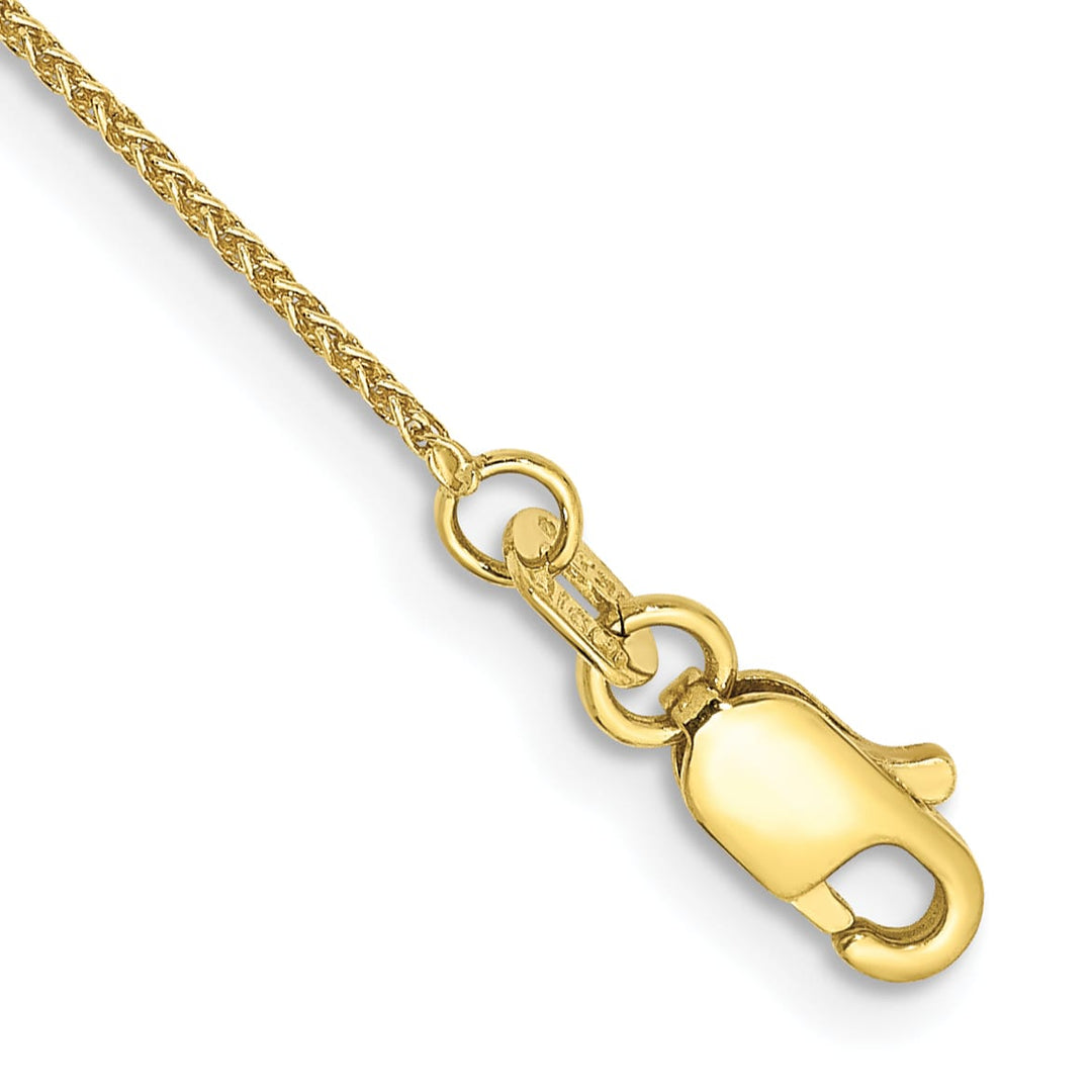 10K Yellow Gold 0.85 mm Spiga (Wheat) Anklet