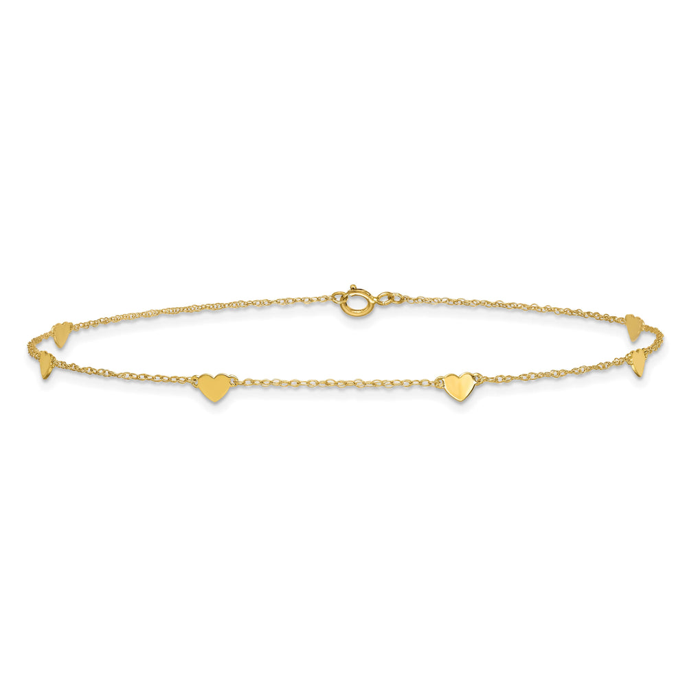 10K Yellow Gold 0.9 mm Cable Anklet