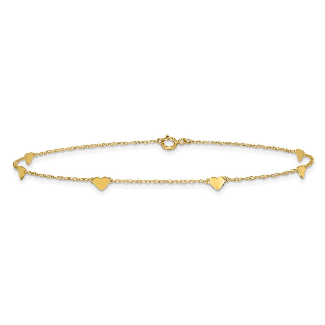 10K Yellow Gold 0.9 mm Cable Anklet