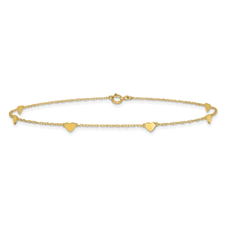10K Yellow Gold 0.9 mm Cable Anklet
