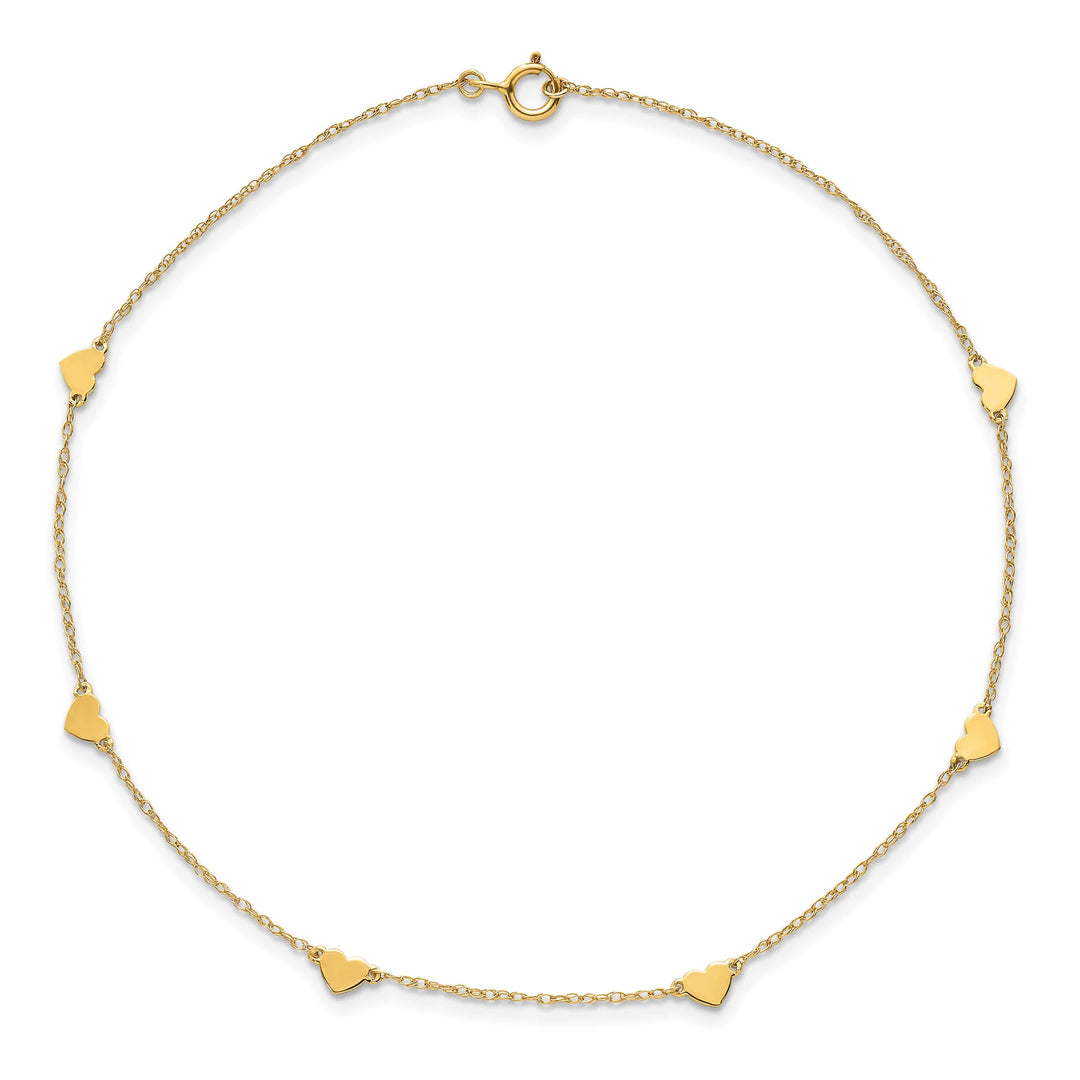 10K Yellow Gold 0.9 mm Cable Anklet