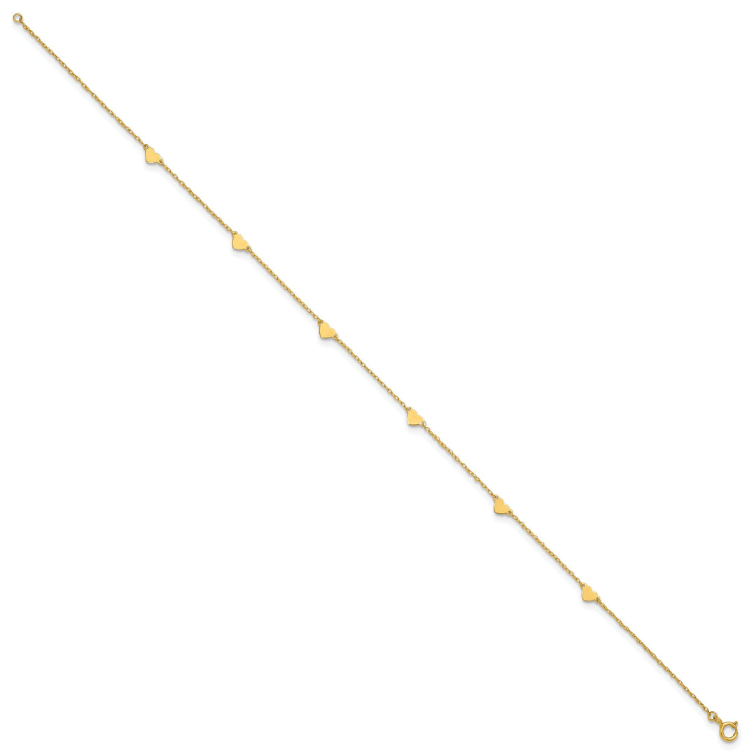 10K Yellow Gold 0.9 mm Cable Anklet