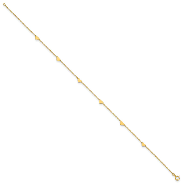 10K Yellow Gold 0.9 mm Cable Anklet