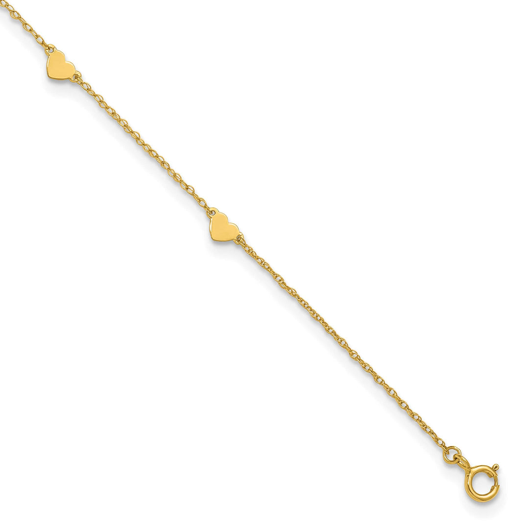 10K Yellow Gold 0.9 mm Cable Anklet