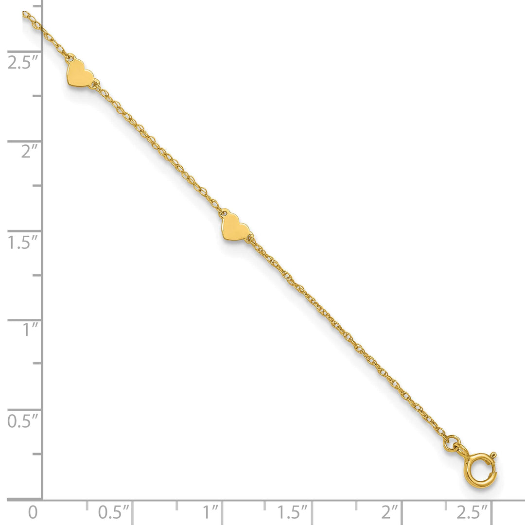 10K Yellow Gold 0.9 mm Cable Anklet