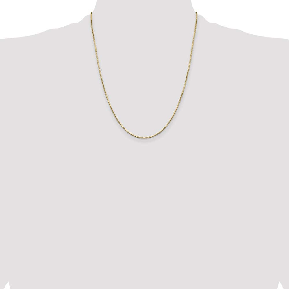 10K Yellow Gold 1.05mm Box Chain Size 22