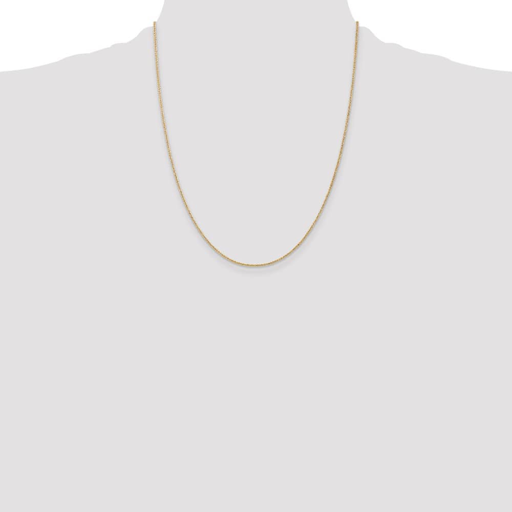 10K Yellow Gold 1.05mm Spiga Chain Size 22