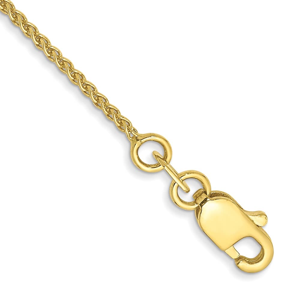 10K Yellow Gold 1.05mm Spiga Chain Size 7