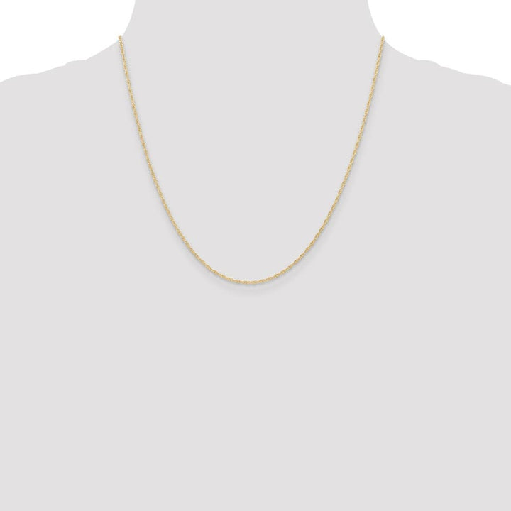 10K Yellow Gold 1.15mm Carded Cable Rope Chain
