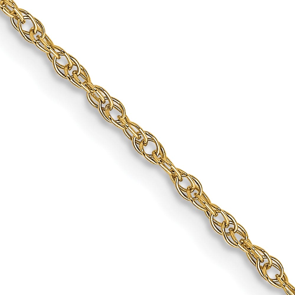 10K Yellow Gold 1.15mm Carded Cable Rope Chain