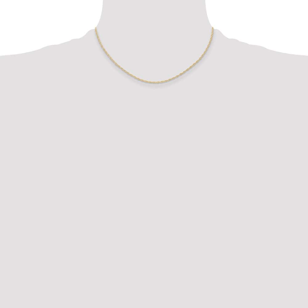 10K Yellow Gold 1.15mm Carded Cable Rope Chain Size 16