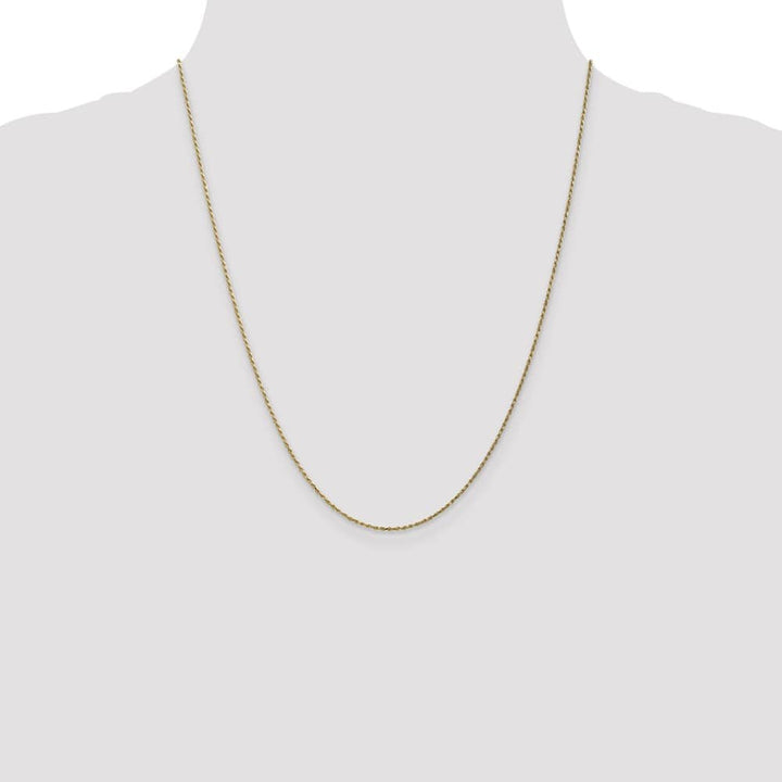 10K Yellow Gold 1.15mm D.C. Machine Made Rope Chain