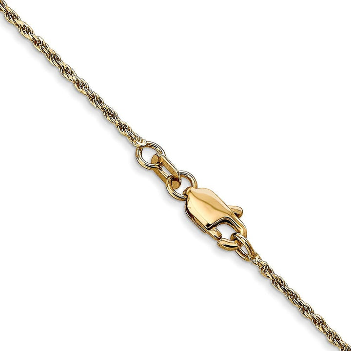 10K Yellow Gold 1.15mm D.C. Machine Made Rope Chain