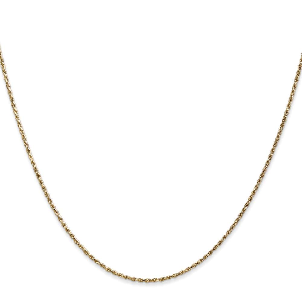 10K Yellow Gold 1.15mm D.C. Machine Made Rope Chain